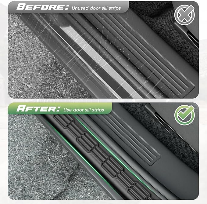 Floor Mats for 2025 2026 Chevrolet Equinox Gas (Not for EV) & GMC Terrain, All Weather Cargo Liner & Door Sill Guards for Chevy Equinox Accessories, Car Accessories