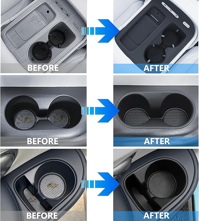 5PCS for 2026 Hyundai Palisade Accessories Wireless Charging Mat Center Console Cup Holder Insert 2nd Row Door Side Cup Holders 3rd Row Drink Holder Organizer Cupholder Coaster for Hyundai Palisade