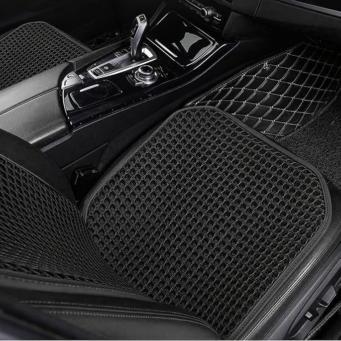 Cool and Breathable 3D air MESH car seat Cushion for Summer, Universal Ventilated Comfortable seat pad, Suitable for sedans, Vans, Pickup Trucks, and SUVs (Black Back cushion-1PCS)