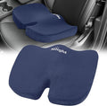 Nilight Car Seat Cushion Blue Velvet Gel Memory Foam Seats Soft and Comfortable Suitable for Daily Life and Driving Relieves Sciatica and Tailbone Pain Improves Drive Vision