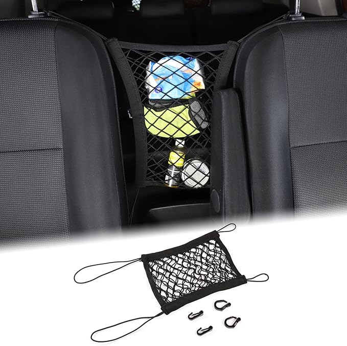 Car Seat Storage Hanging Bag Fit Toyot@a FJ Cruiser 2007-2021 Car Mesh Organizer Front Seat Hanging Car Organizers Storage Netting Pouch Seat Back Net Bag Mesh Backseat Organizer with Hook Accessories