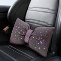 surpassme Rhinestone Lumbar Support Pillow for Car, Bling Back Support Pillow/Cushion Car Accessories for Women(Pink)
