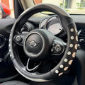 PINCTROT Large Size Race Grip Steering Wheel Cover, Anti Slip Silicone Perforated Design with Soft Touch Padding, Enhanced Grip for Sporty Driving 15.5-15.75 Inch (Racing White)