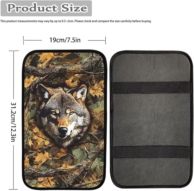 Biyejit Car Center Console Armrest Cushion Cover Pad Car Interior Decor Accessories Universal Fit for Sedan, Truck, SUV