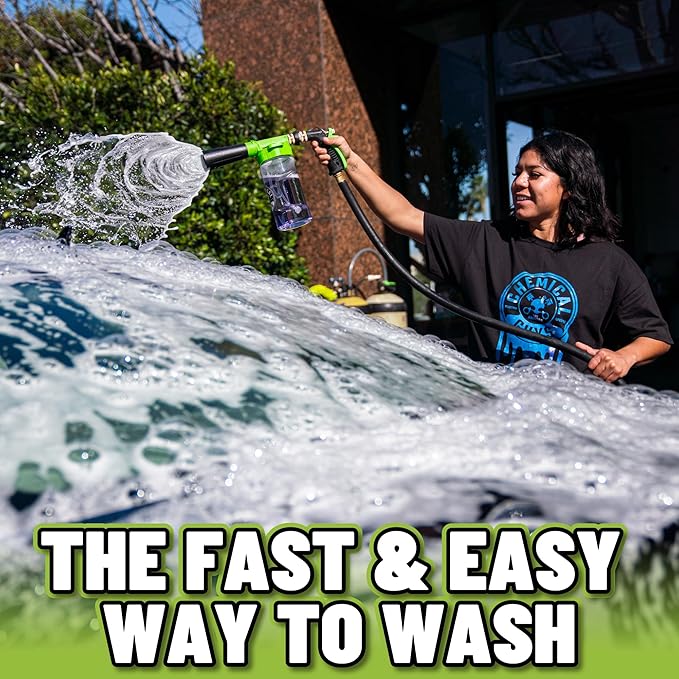 Chemical Guys TORQ Foam Blaster 6 - Foam Cannon Garden Hose Attachment, Easy to Use, Sprays Thick Suds for Safe Washing Trucks, SUVs, Motorcycles, RVs, and Other Vehicles