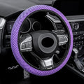 Alpmosn Elastic Stretch Steering Wheel Cover, Universal Interior Accessories Steering Wheel Cover for Women & Men, Breathable Microfiber Ice Silk, Anti-Slip, Odorless, Easy Carry(Purple)