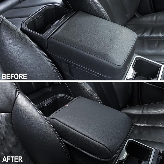 JKCOVER Compatible with 2024 2025 2026 Toyota Tacoma (4th Gen Tacoma) Center Console Armrest Cover Accessories PU Leather Car Anti-Scratch Armrest Cushion Lid Protector