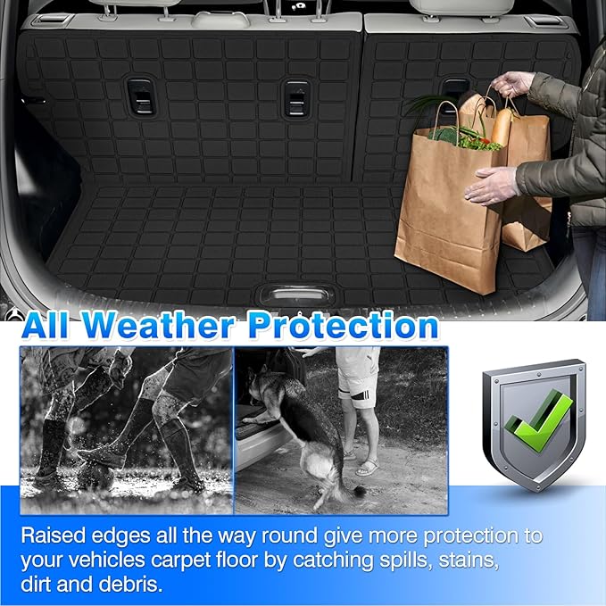 Soul Floor Mats - Car Mats for KIA Soul 2014-2019 (Not fit Hybrid), All Weather Floor Mats and Cargo Liner for Soul Accessories, Heavy Duty Rubber Mats, Car Accessories