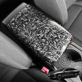 ABS Car Central Console Armrest Cover Armrest Cushion Cover Center Console Box Pad Compatible with Kia K4 2025 2026 Accessories (Forged Black Style)