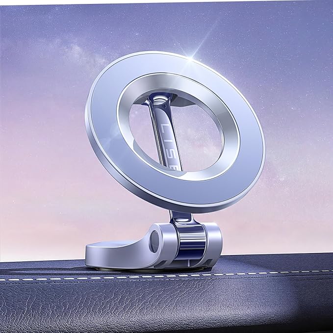 LISEN for iPhone MagSafe Car Mount, Cute Ultra Magnetic Phone Holder for Car Dashboard, Magnet Car Phone Mount for Dashboard Purple Car Accessories for iPhone17 Pro Max Air 16 15 14 13 12, Purple