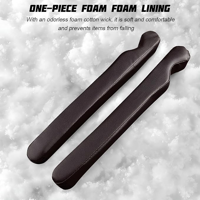 Mandark Car Seat Gap Filler, 2PCS Leather Vehicle Gap Stopper to Fill Between Seat and Console, Automotive Crevice Plug Blocker Accessories from Dropping, Universal for SUV, Sedan, Truck (Coffee)