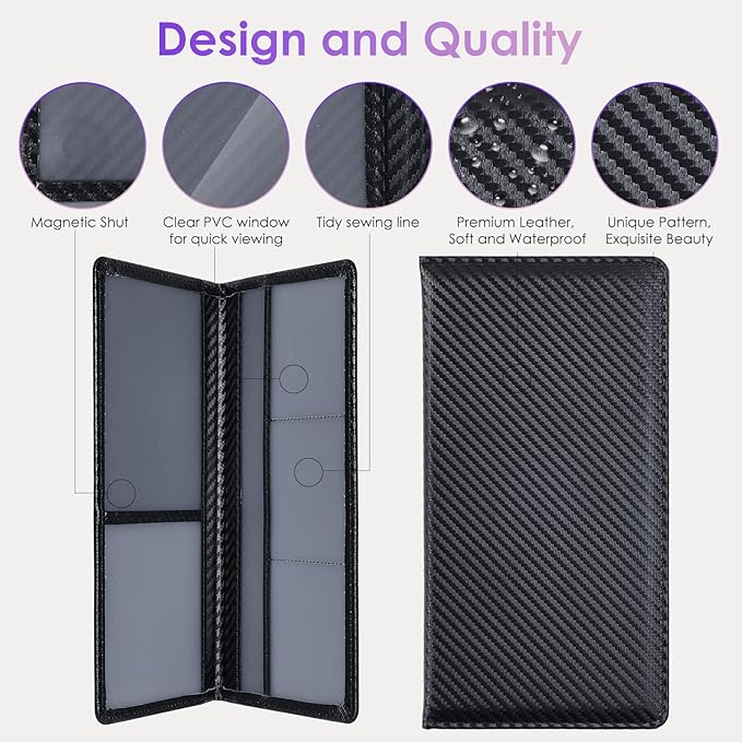 Car Registration and Insurance Holder，Colour Patterns Men Women Car License Document Registration and Insurance Card Holder
