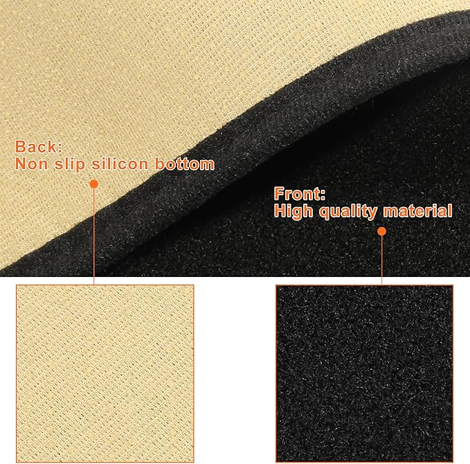 X AUTOHAUX Car Dashboard Cover Non-Slip Mat Carpet Replacement Polyester for Ford F-150 2009-2014