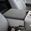 JOYTUTUS Center Console Cover Compatible with 2015-2026 Ford F150, 2017-2026 F250 F350 F450 with 40/20/40 Jump Seat, Leather Armrest Cover Center Console Cushion, Gray (Jump Seat Only)