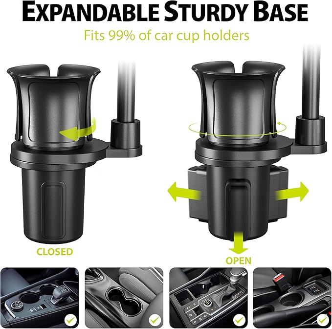 Bracketron TripGrip Series Cell Phone Mount Phone Holder for Car Cup Holder Expander