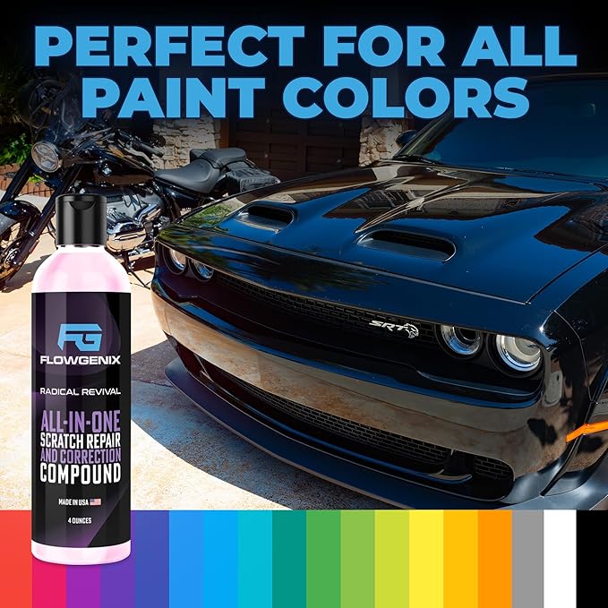 Instant Car Scratch Remover for Vehicles, All-in-One Car Paint Scratch Repair and Polishing Compound (4 oz) - Incl. Microfiber Applicator and Microfiber Towel
