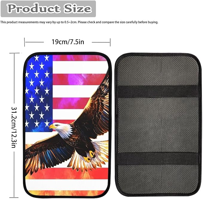 Biyejit Car Center Console Armrest Cushion Cover Pad Car Interior Decor Accessories Universal Fit for Sedan, Truck, SUV