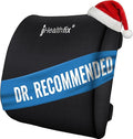 Healthfix® Ergonomic Lumbar Support Pillow – Expertly Designed in Germany – Improves Posture & Relieves Back Pain – Memory Foam Back Cushion for Office Chair & Couch - Firm (185-300 lbs)