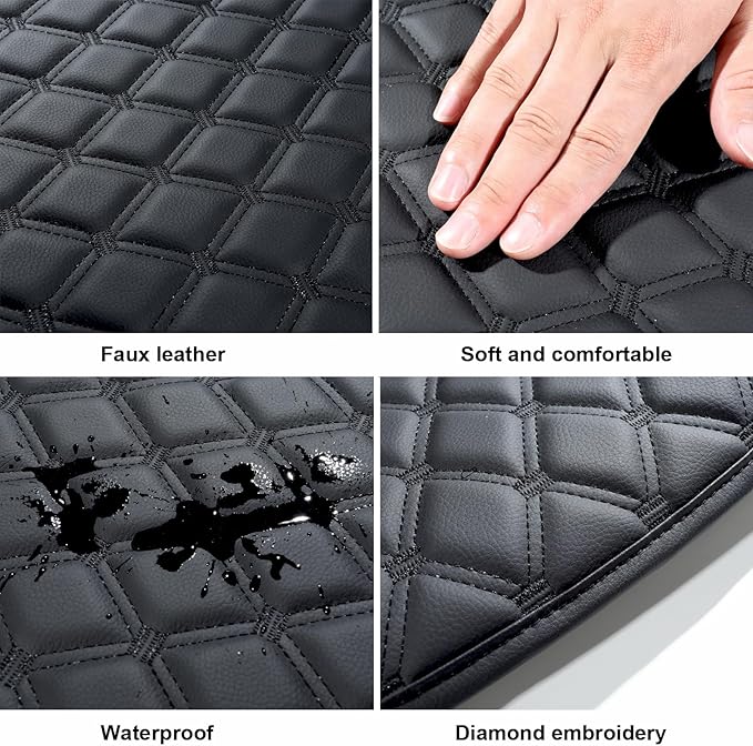 GIANT PANDA Custom Car Center Console Cover Armrest Cover for 2018-2023 Subaru Crosstrek,Waterproof Faux Leather Middle Console Cover Arm Rest Lid Cover Protector, Black