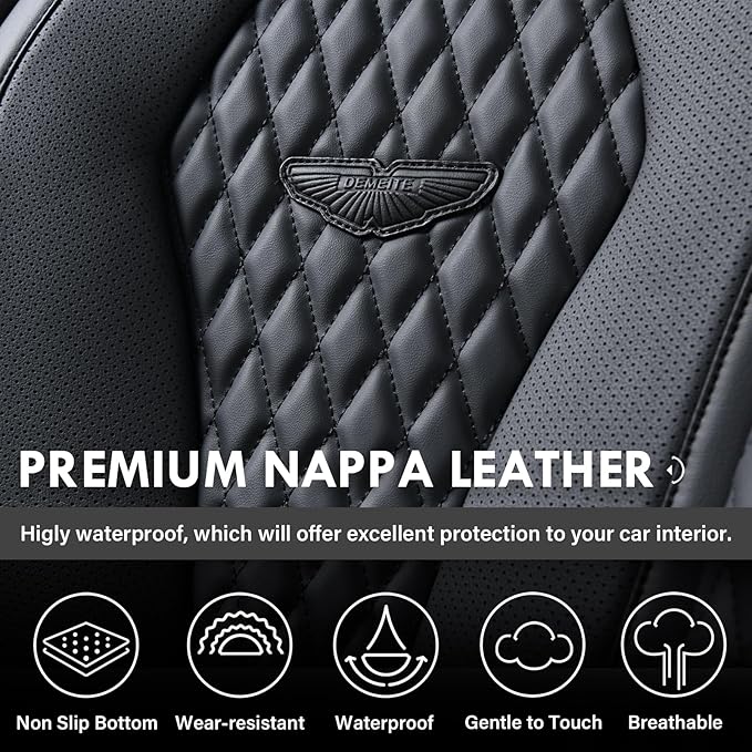 Coverado Car Seat Covers Front Pair, Front Seat Covers, Automotive Car Seat Cover, Car Seat Cushion, Car Seat Covers Front Seats, Car Seat Protector 2 Pack Universal Fit Most Cars