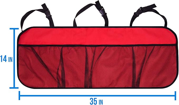 FH Group E-Z Travel Multi-Pocket Storage Collapsible Car Trunk Organizer (Easy Carry Perfect for Garage or Grocery Store, 1 Pack) Blue