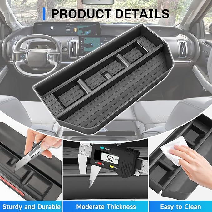 SXCY for 2025 2026 Ford Expedition Dashboard Organizer Tray for 2025 2026 Ford Expedition Accessories Screen Back Tray 2025 2026 Expedition Behind Dash Console Organizer