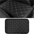 Car Center Console Cushion Pad, Anti-Scratch PU Leather Auto Armrest Seat Box Protector, Waterproof Arm Rest Protection Cover Interior Decoration for SUV Sedan Truck (Gray)
