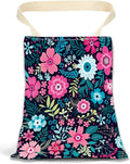 ANKVRP Car Garbage Can, Hanging Car Trash Can Bag for Vehicle, Travelling, Camping, Cute Car Back Seat Organizer, Cute Purple Flowers