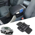 Center Console Armrest Cover for Honda Pilot 2003 2004 2005 2006 2007 2008 Accessories, Leather Armrest Lid Cushion Pad, Armrest Seat Box Cover Mat with Pockets (Black)