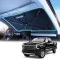 Nmoiss Windshield Sun Shade Umbrella for Car Vinyl Coating Protect Car from Sun Rays & Heat Damage Keep Cool and Protect Interior Small (53" L x 29" W)