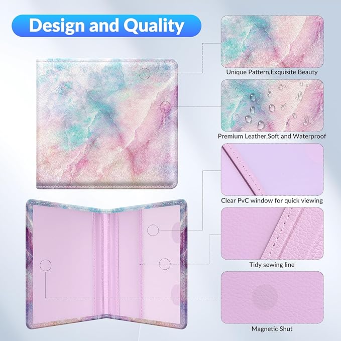 Pisypox Car Registration and Insurance Card Holder，Vehicle Glove Box Car Organizer，Accessories Case for Storing Driving Licences, Cards, Documents