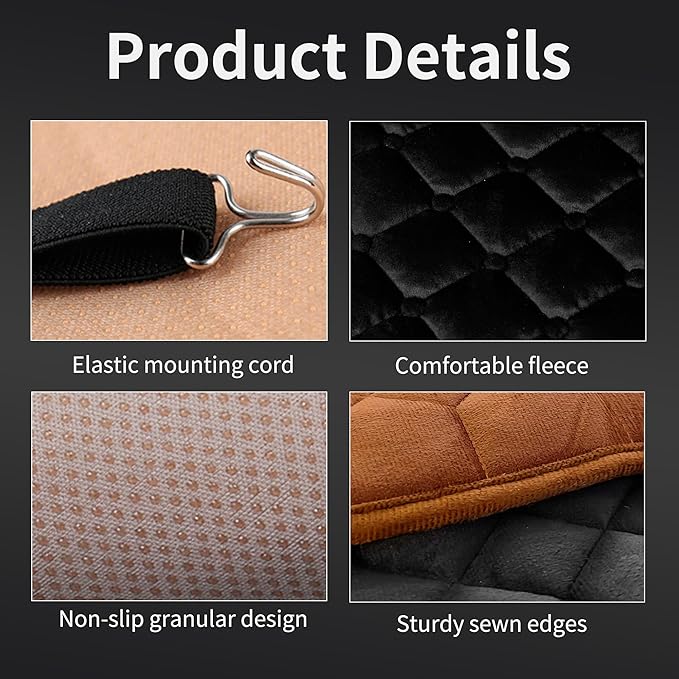 ESMING Driver Or Passenger Car Seat Cushion for Full Back and Seat-Black
