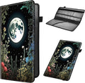 Car Registration and Insurance Holder, Leather Car Glove Box Organizer, Cool Car Accessories for ID, Driver's License Cards & Essential Document,Men&Women,business cards,Grass Flowers Moon Star