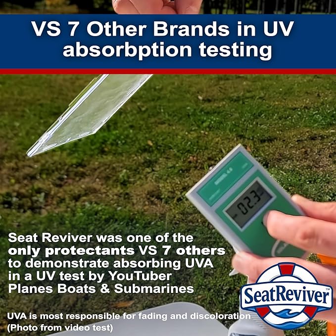 Marine Vinyl Protectant + UV Shield & Residual Bleach Neutralizer, Coconut Scent, for Boat Seats, Vinyl & Plastics | Non-Greasy, Matte Finish, Light Gel | 32oz