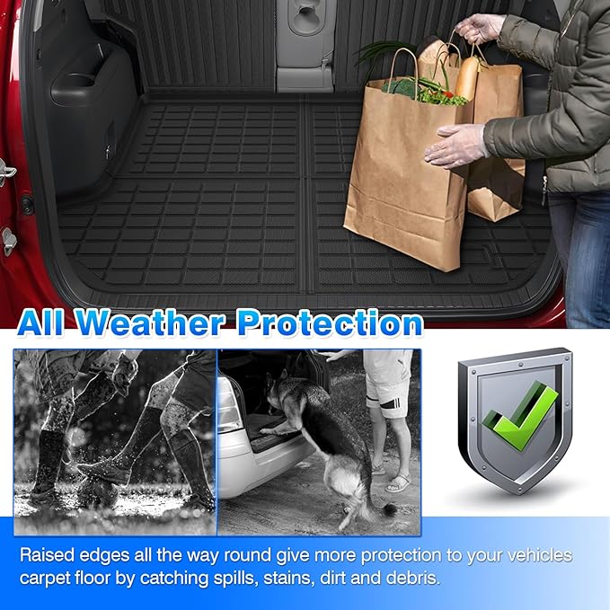 Cartist Floor Mats & Cargo Liner Fit for Toyota RAV4 2006-2012 Accessories All Weather Cargo Liners Carpet Protection