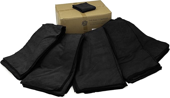 The Rag Company - Car Wash Microfiber Towel - Professional Detailing & Drying Towels, Lint-Free, Streak-Free, 320gsm, 16x27in, Midnight (Wholesale Case of 125)