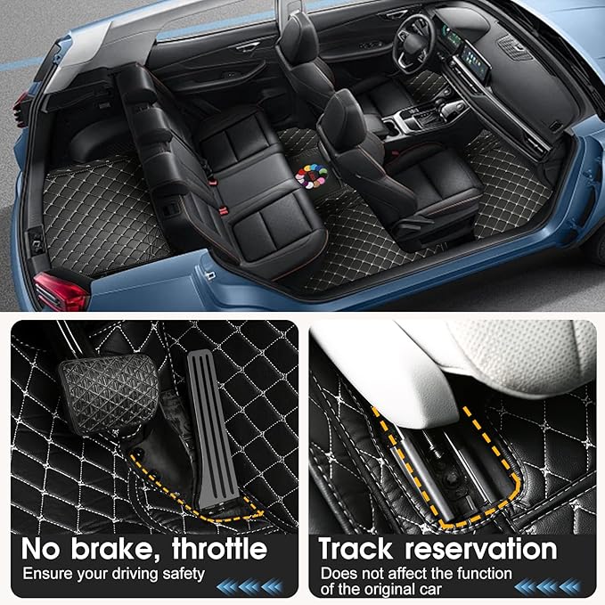 Luxury car Floor mats are for 99% of Vehicle Models,All Weather car Floor mats Provide Comprehensive Protection for Vehicles,Floor mats for car Personalized Customization! (Beige=)