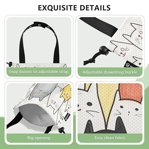 ALAZA Hanging Car Trash Bags Garbage Bag Trash Can for Back Seat Small Cat Cute Washable Storage Bag Retractable 2 Pack