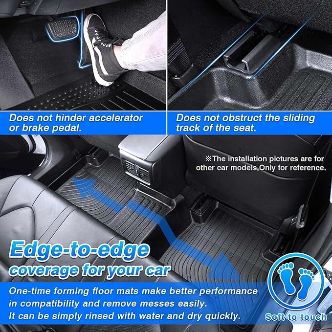 Cartist Floor Mats & Backseat Cargo Liner Fit for 2024 2025 2026 Kia Seltos S, LX, EX, SX, X-Line Accessories All Weather Floor Liner (Only Fit The Upper Layer Trunk) (Only for U.S.A. and Canada)