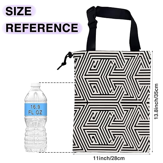 UUCBTAH Car Trash Bag Hanging Hexagonal Geometric Car Trash Can for Back Seat Waterproof Car Trash Bin with Adjustable Straps and Drawstring for Car Accessories Vehicle Travelling Camping