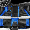 Luxury car Floor mats are for 99% of Vehicle Models,All Weather car Floor mats Provide Comprehensive Protection for Vehicles,Floor mats for car Personalized Customization! (Black-Blue)