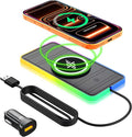 Magnetic Wireless Car Charger Pad, LANSEMKU RGB 15W Wireless Car Charging Pad for Magsafe Wireless Charger for Car iPhone 16 15 14 13 12 11 Pro Max, for Samsung Galaxy S24/23/S22/S22+/S22 Ultra