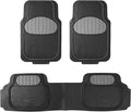 FH Group Car Floor Mats - Heavy-Duty Rubber Floor Mats for Cars, Universal Fit Full Set, Trimmable Automotive Floor Mats, ClimaProof Floor Mats For Most Sedan, SUV, Truck Floor Mats Gray