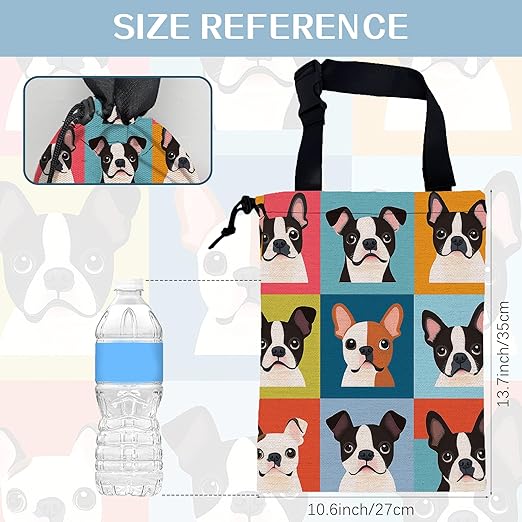 Cotpna Lovely Dogs Car Garbage Bag, 5.1L Rectangular, Foldable, Multi-Purpose, Easy to Clean