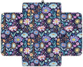Wanyint Hippie Flower Lotus Car Center Console Cushion Cover Universal Armrest Box Mat Scratch Resistant Wear-Resistant Arm Rest Pad with Pockets Storage Bag Auto Accessories for Women