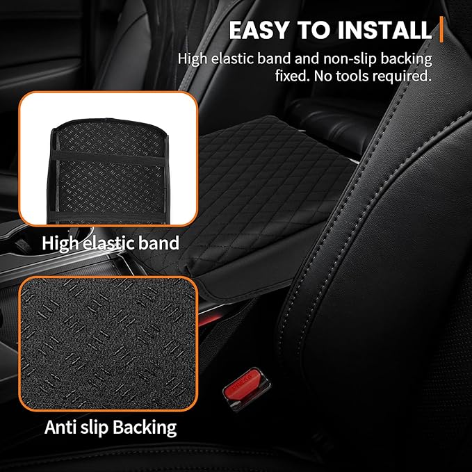 Custom Fit for Center Console Cover Acura MDX 2022 2023 2024 2025 2026 Armrest Cover Center Console Pad Interior Accessories Car Armrest Seat Box Cover Protector Black