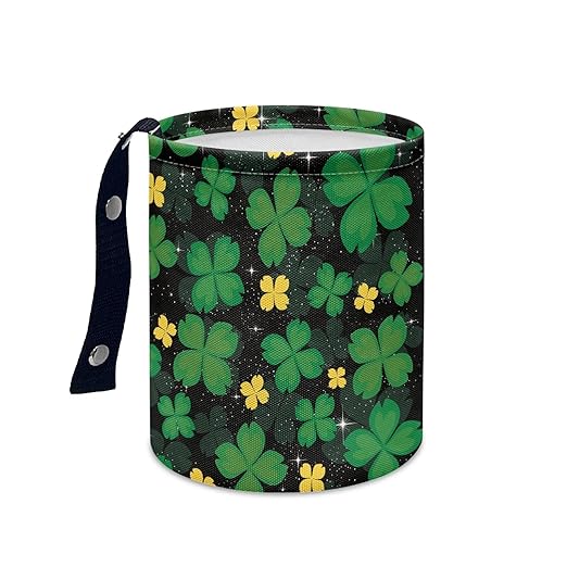 Car Trash Can with Hanging for Back Seat, Car Accessories for Women Men Automotive Garbage Cans Vehicle Trash Can for Truck SUVSt. Patrick
