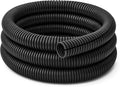 Electriduct Split Wire Loom Tubing Polyethylene Corrugated Flexible Conduit - 2.5" Diameter - 10 Feet - Black