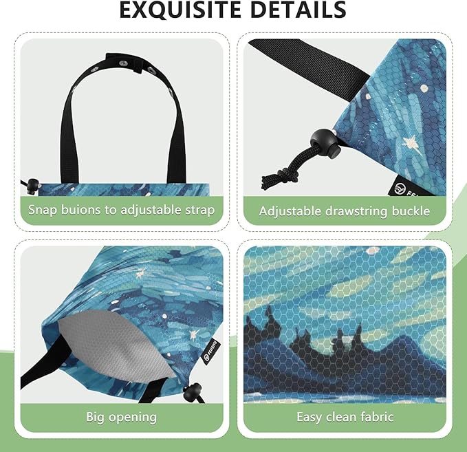 ALAZA Hanging Car Trash Bags Garbage Bag Trash Can for Back Seat Small Starry Sky Night Washable Storage Bag Retractable 2 Pack