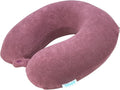 Bliss Neck Pillow - Lightweight U-Shaped Memory Foam Travel Neck Pillow with Snap Closure for Airplanes, Traveling, Offices, Cars, Mauve Terry